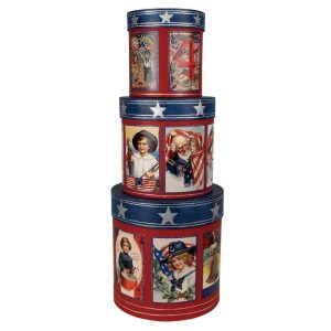 Bethany Lowe Set of 3 Americana Nesting Boxes