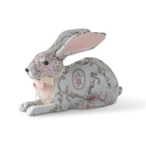 Blue Floral Patterned Easter Bunny