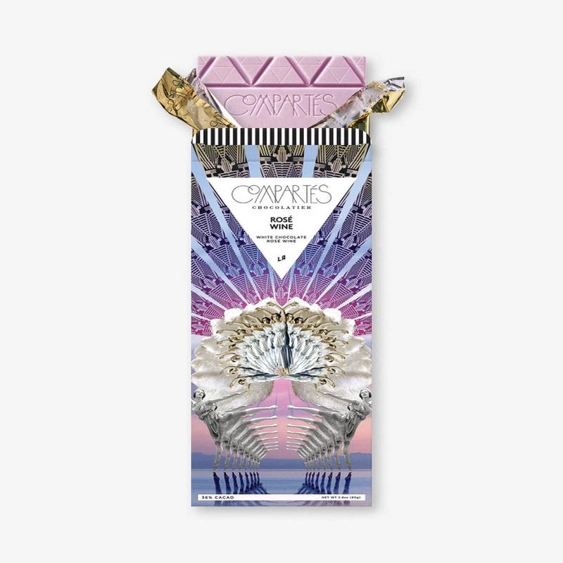 Compartes Ros Wine Pink Chocolate Bar