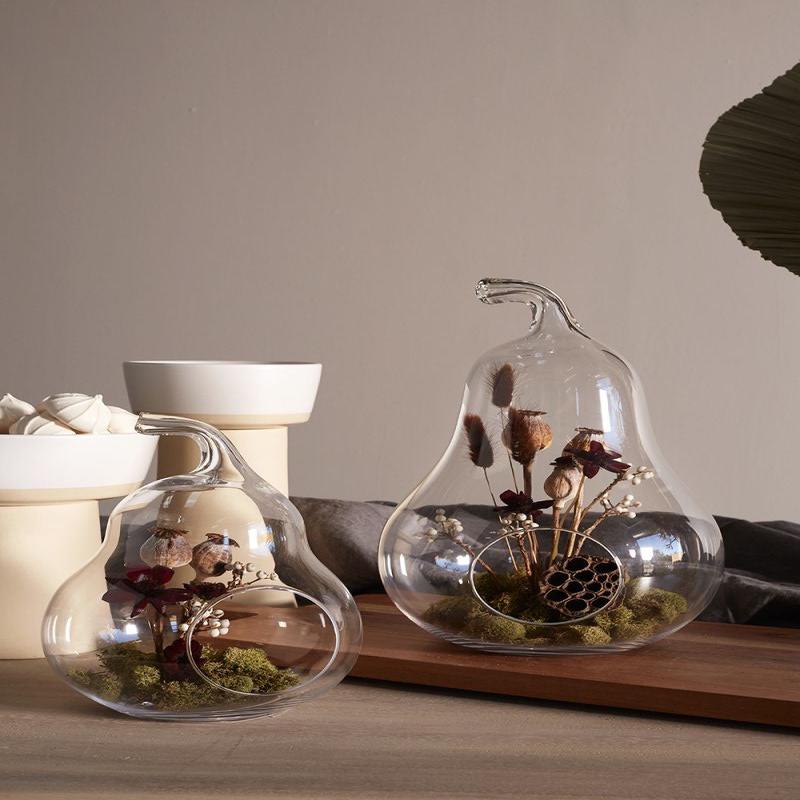 Glass Pear Terrarium - Choose Size