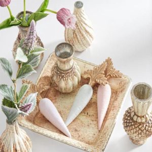 Pastel Flocked Carrot with Gold Top - Choose Color