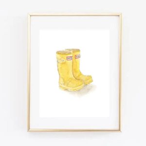 Rubber Boot Print by Emily Lex - Choose Size