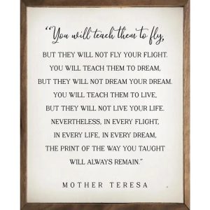 8x10 You Will Teach Them To Fly Wall Decor