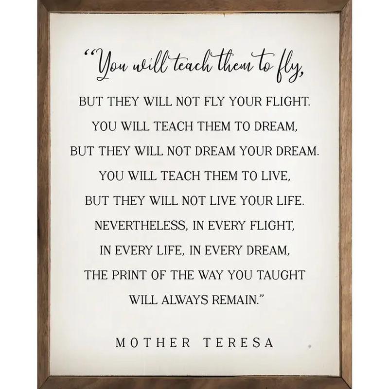 8x10 You Will Teach Them To Fly Wall Decor