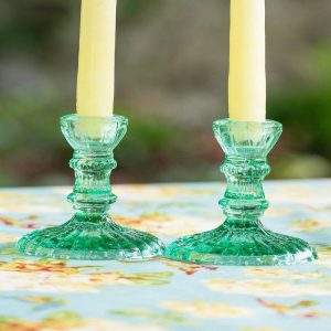 April Cornell Jade Vintage Style Candlesticks Set of 2