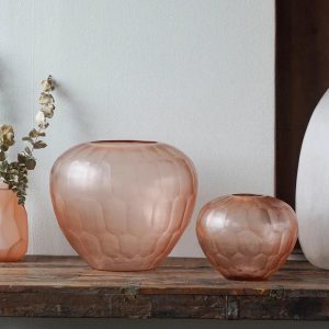 Bonita Hand Cut Glass Vessel - Choose Size