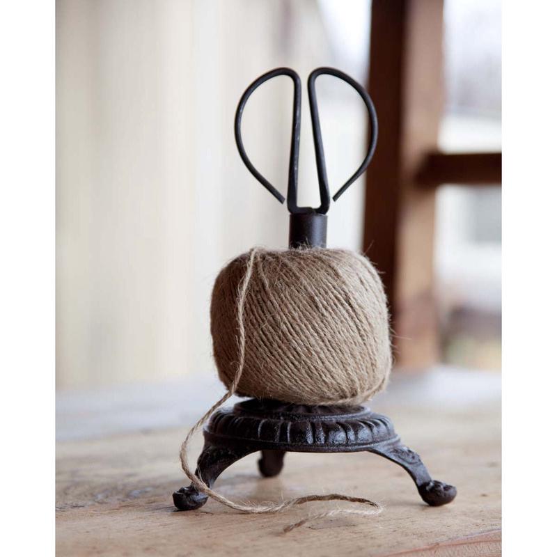Cast Iron Twine Holder with Snips