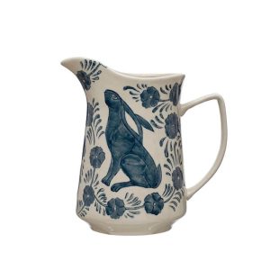 Folk Art Rabbit Pitcher