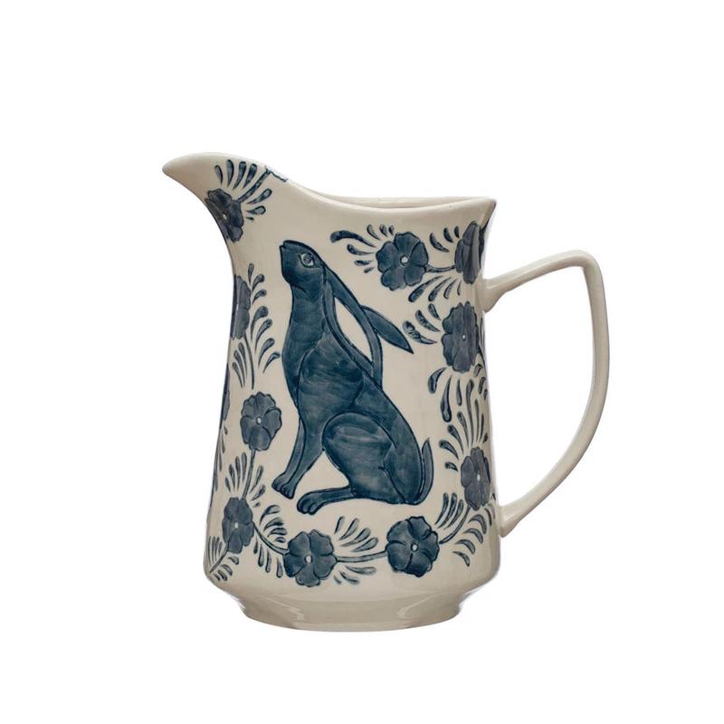 Folk Art Rabbit Pitcher