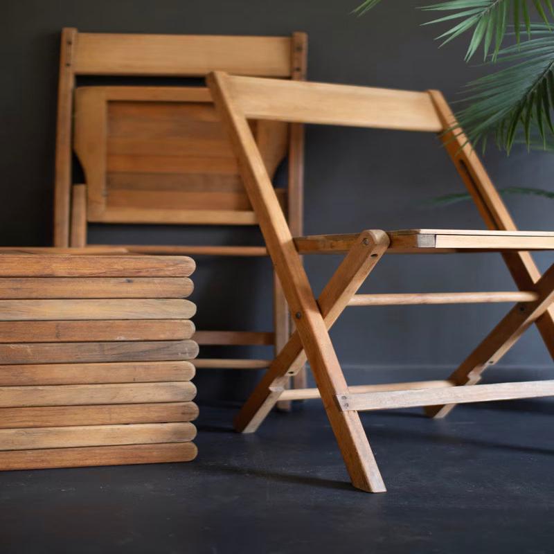 Found Solid Oak Wooden Event Chair