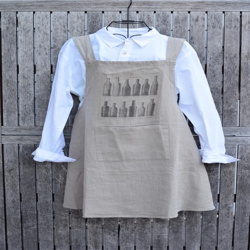 Linen Japenese Apron - Wine Pallet