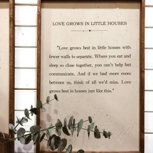 Love Grows Best In Little Houses Like This Wall Decor - Choose Size