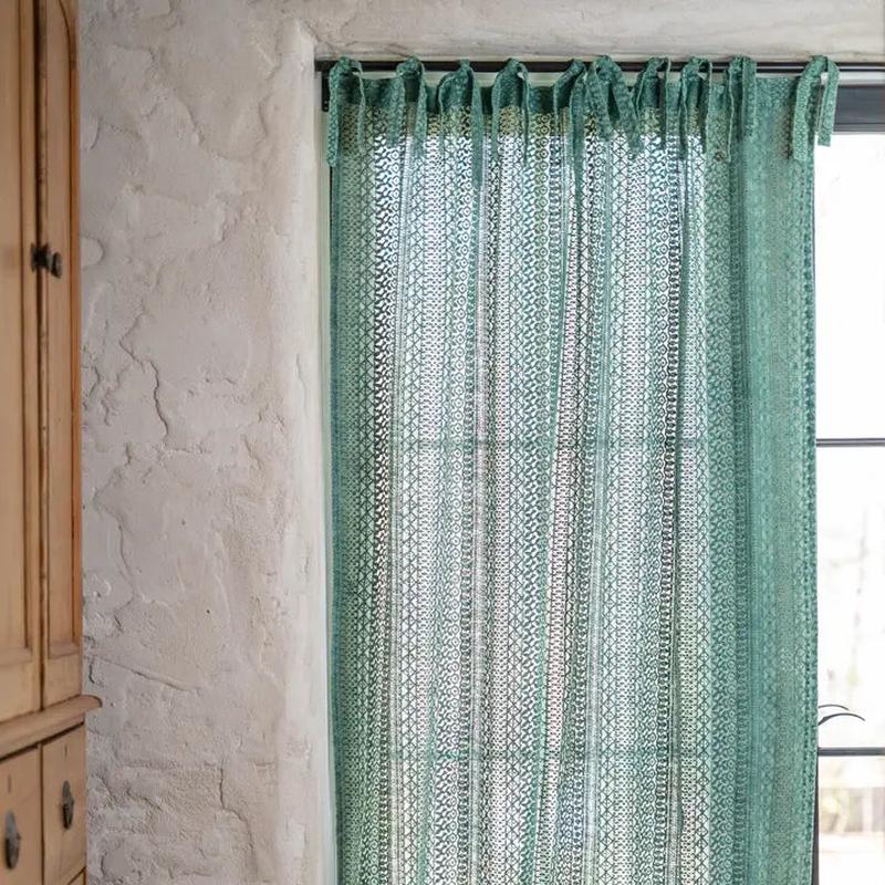 Camelia Curtain - Washed Blue