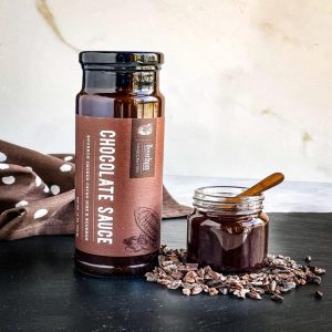Chocolate Sauce with Bourbon Smoked Cacao Nibs & Bourbon
