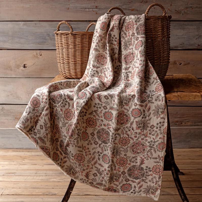 Fennel Botanical Print Cotton Throw
