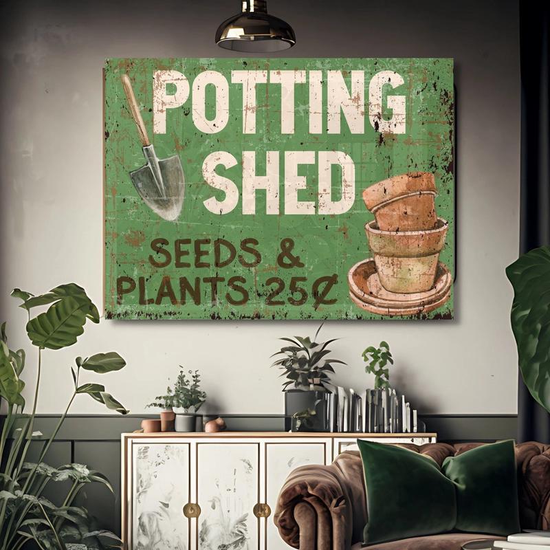 Potting Shed Canvas Wall Art - Choose Size