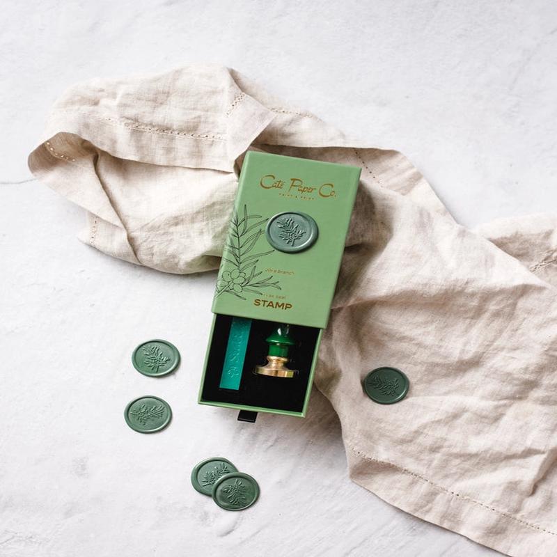 Wax Seal Stamp and Wax Stick Set - Olive Branch