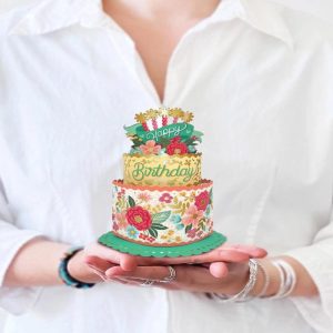 Blooming Birthday Cake Pop Up Card