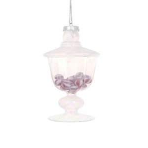 Cody Foster Glass Apothecary Peppermint Jar Ornament