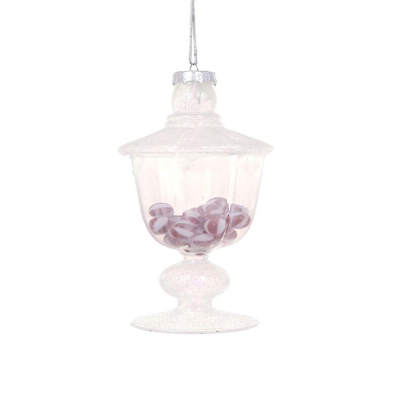 Cody Foster Glass Apothecary Peppermint Jar Ornament