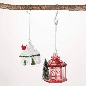 Glass Christmas LED Conservatory Ornament - Choose Color