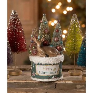 Jeweled Deer Vignette Box by Bethany Lowe Designs