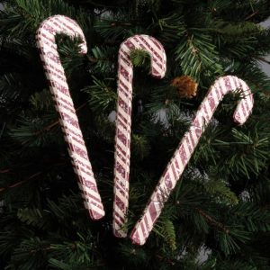 Set of 3 Wooden Candy Canes