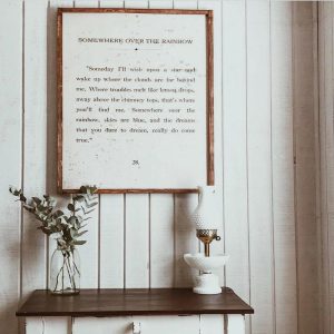 Somewhere Over The Rainbow Wall Decor - Choose Size