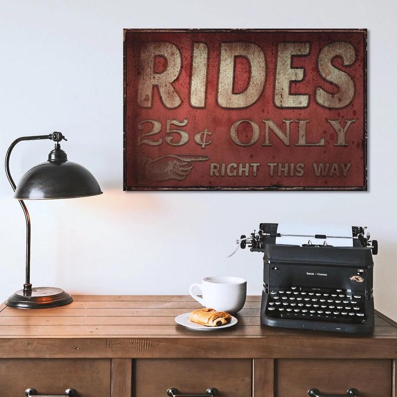 Vintage Style Carnival Canvas Wall Art