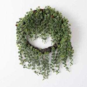 20" Draping Frosted Pine Wreath