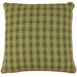 20" Green Tartan Pillow