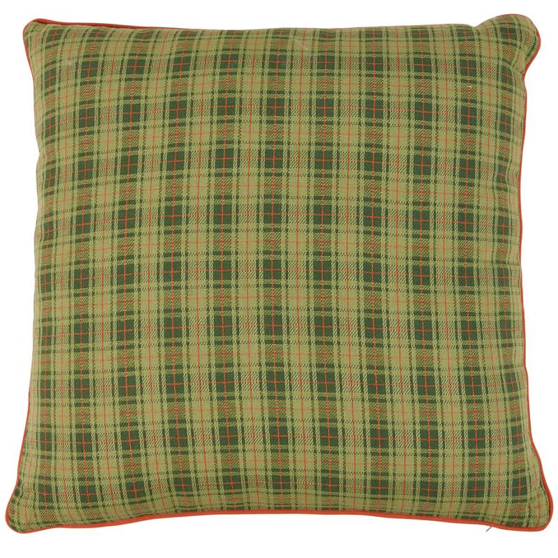20" Green Tartan Pillow