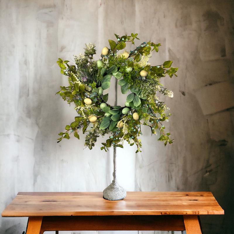 24" Spring Egg Wreath