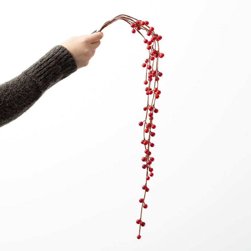29" Weeping Red Berry Stem
