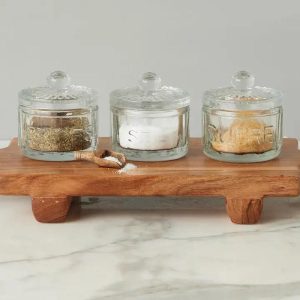 Bistro Glass Salt Cellar with Scoop - Choose Style