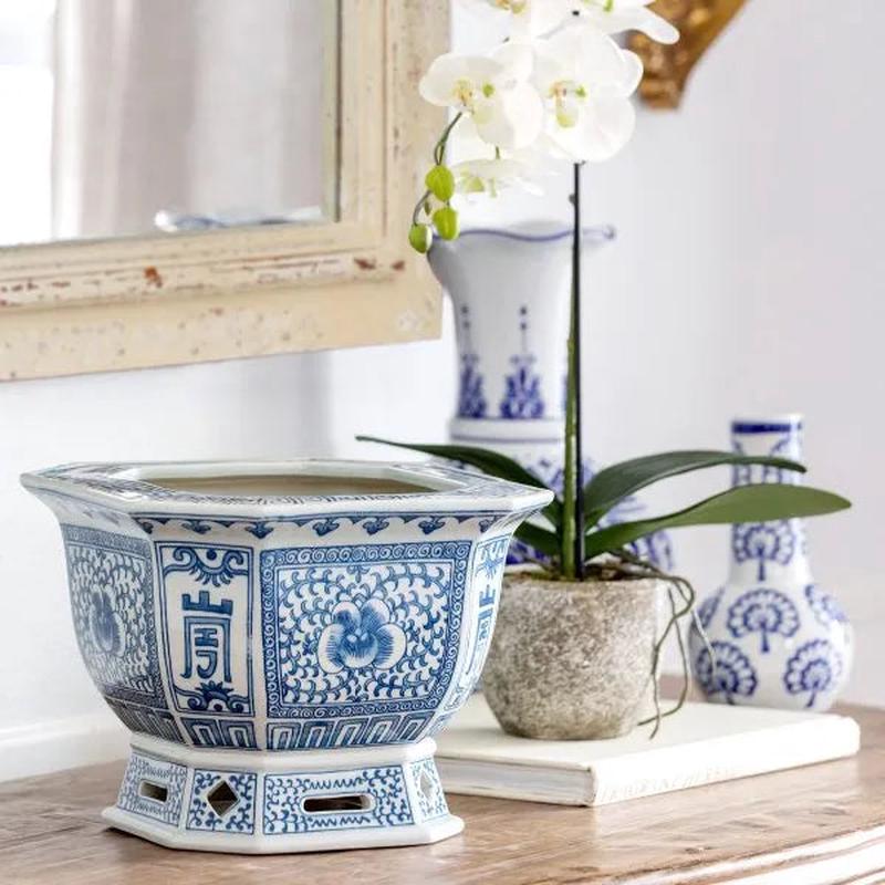 Chinoiserie Square Planter