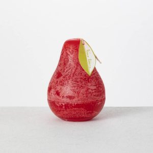 Cranberry Color Timber Pear Candle
