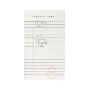 Library Card Dinner Napkin Set of 24