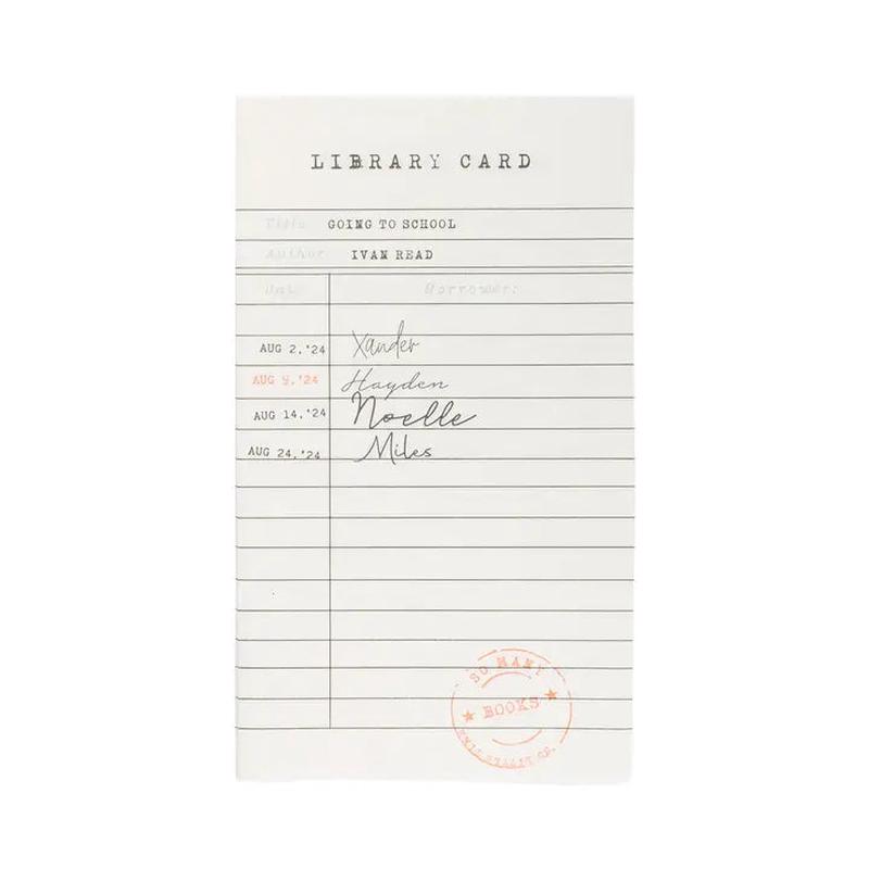 Library Card Dinner Napkin Set of 24