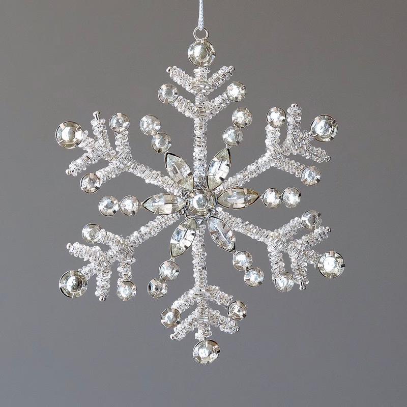 Rhinestone Snowflake Ornament