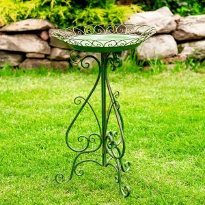 Stephania Iron Birdbath with Folding Stand