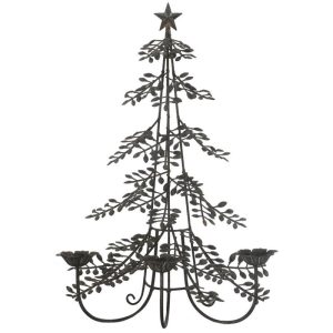 27" Christmas Tree Candle Holder - Table Or Wall
