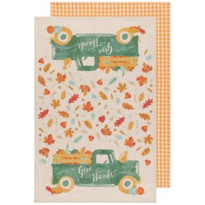 Autumn Harvest Dishtowels, Set of 2