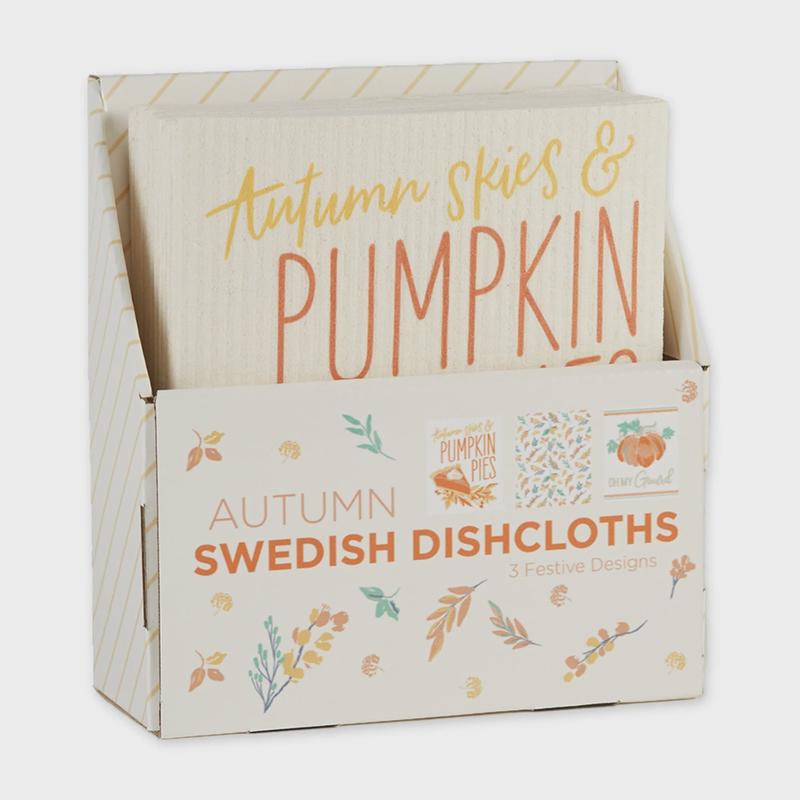 Autumn Swedish Dishcloths, 3 Styles