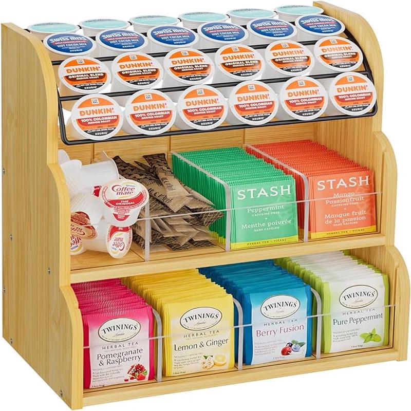 Bamboo Tea Bag and Coffee Holder Organizer