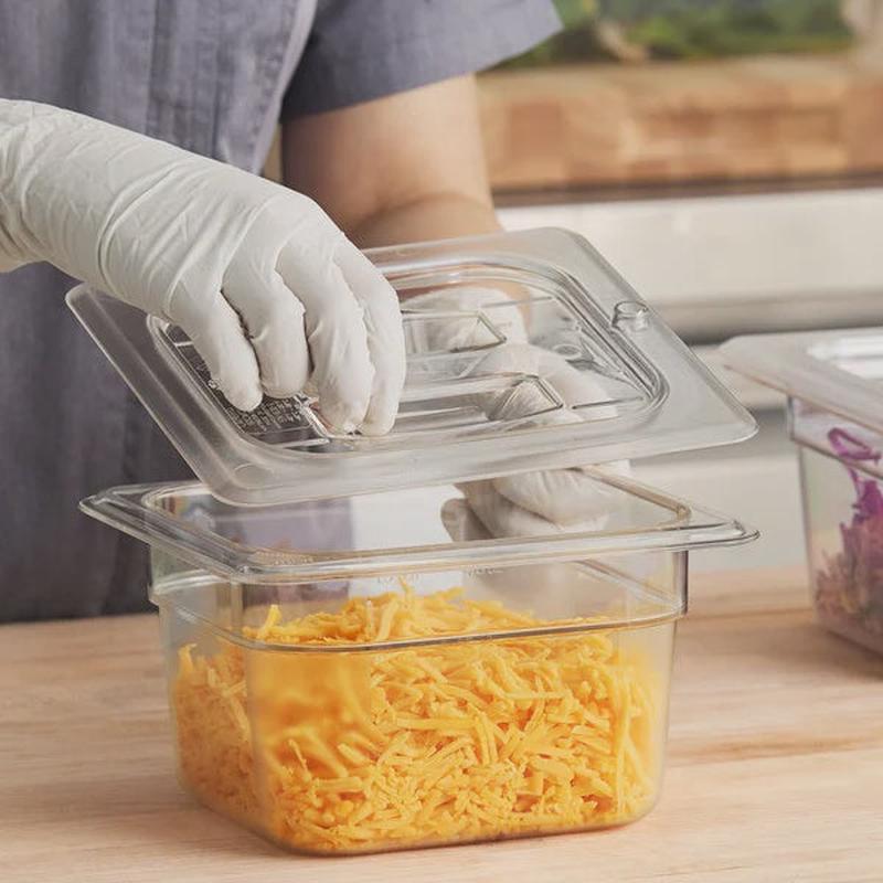 Camwear 1/6 Size Clear Polycarbonate Handled Lid