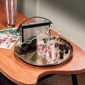 Retro Chic Tumbler Glass