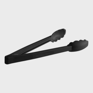 Scallop Grip Black Tongs, 12"