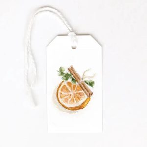 Set of 8 Orange Spice Watercolor Gift Tags