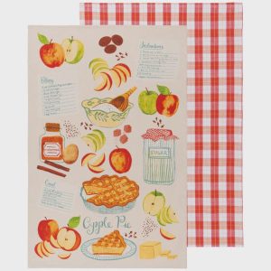 Sweet as Pie Printed Cotton Dishtowels | Set of 2